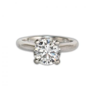 GIA Certified Platinum Diamond Ring 1 51 ct