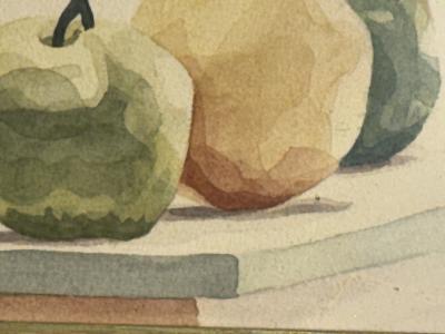 GILT FRAMED STILL LIFE FRUIT WATERCOLOR