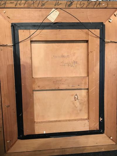 GIORGIO PERFETTI SURREALIST PAINTING EQUILIBRIUM BY GIORGIO PERFETTI