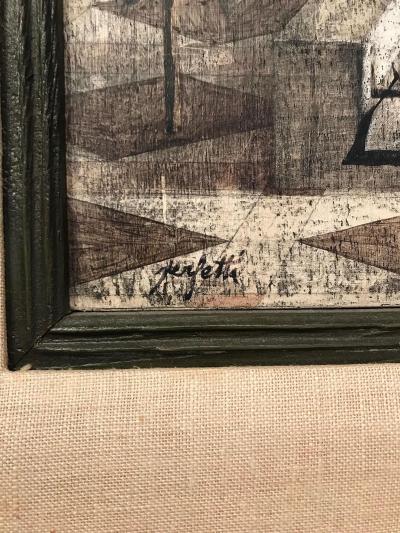 GIORGIO PERFETTI SURREALIST PAINTING EQUILIBRIUM BY GIORGIO PERFETTI