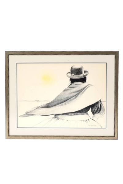 GMO Guillermo Acevedo Mixed Media Painting 1960 s