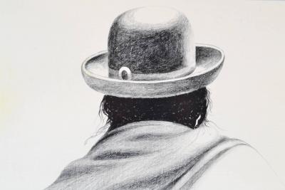 GMO Guillermo Acevedo Mixed Media Painting 1960 s