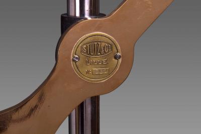 GOOD AND UNUSUAL SET OF FRENCH BRASS AND EBONIZED WOOD FABRIC SCALES