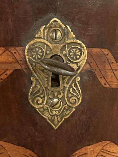 GORGEOUS DUTCH FINE MARQUETRY SECRETAIRE ABATTANT