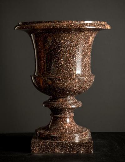 GRAND PORPHYRY CAMPANA VASE SWEDISH CIRCA 1790