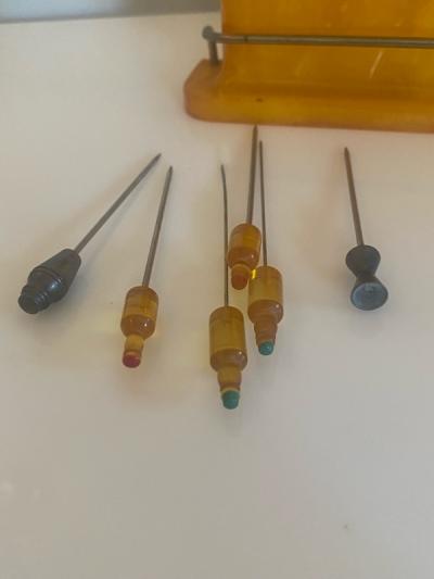 GREAT ART DECO BAKELITE BAR COCKTAIL SKEWERS SET
