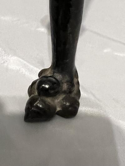 GREAT ART DECO CAST IRON CAT BENCH