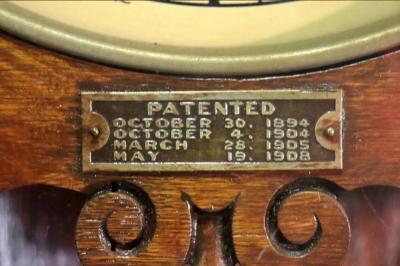 GREAT DESIGN OAK 1900S INTERNATIONAL TIME RECORDING CLOCK NYC