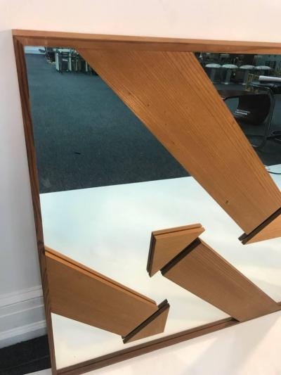 GREAT PAIR OF MODERNIST WOOD ARROW MIRRORS