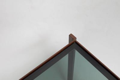 GREAT SET OF THREE ITALIAN MODERNIST ENAMEL STEEL NESTING TABLES