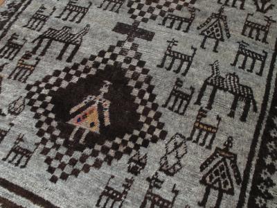 Gabbeh with Animal and Human Motifs