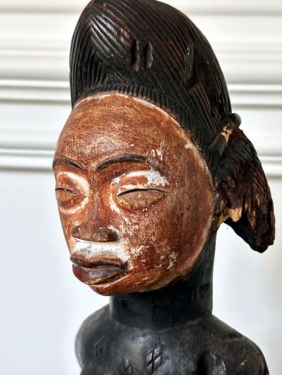 Gabon Punu Ancestor Female Figure on Custom Stand