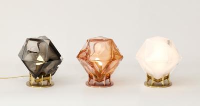 Gabriel Scott Welles Double Blown Glass Desk Lamp