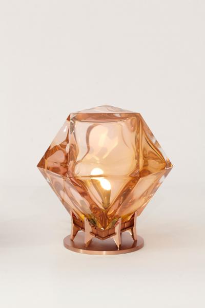 Gabriel Scott Welles Double Blown Glass Desk Lamp