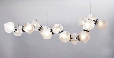 Gabriel Scott Welles Glass Long Chandelier