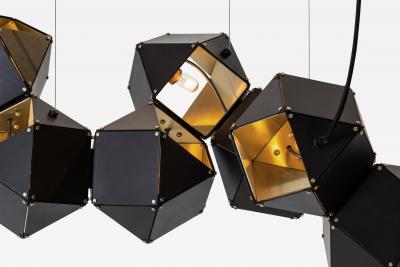 Gabriel Scott Welles Steel Long Chandelier