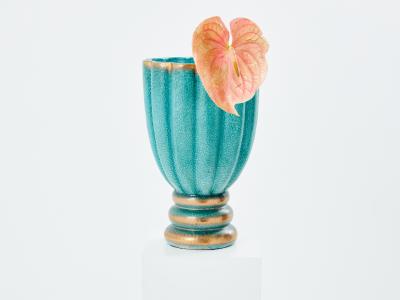 Gabriele Bicchioni large Deruta ceramic vase 1930