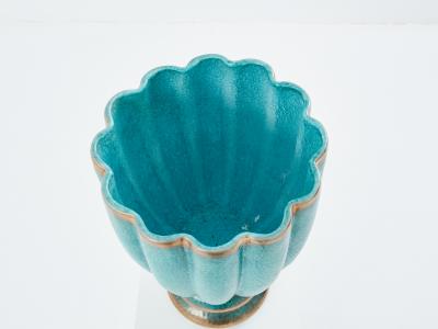 Gabriele Bicchioni large Deruta ceramic vase 1930