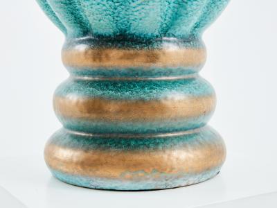 Gabriele Bicchioni large Deruta ceramic vase 1930
