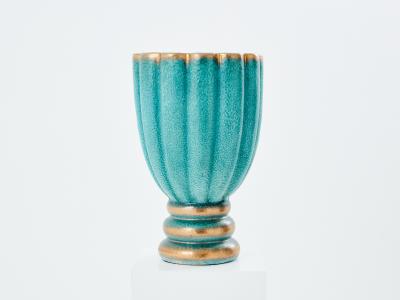 Gabriele Bicchioni large Deruta ceramic vase 1930