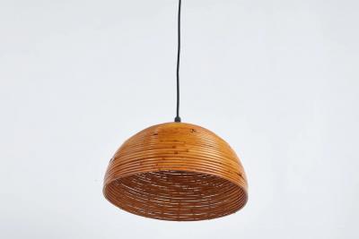 Gabriella Crespi 1950s Italian Rattan Pendant