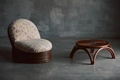 Gabriella Crespi Bamboo Coffee Table by Gabriella Crespi Italy 1970s