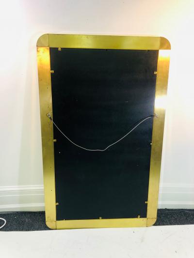 Gabriella Crespi Exceptional Brass Modern Mirror in the Manner of Gabriella Crespi