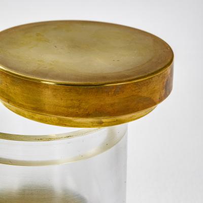 Gabriella Crespi Gabriella Crespi Decorative Box in Brass and Plexiglass 70s