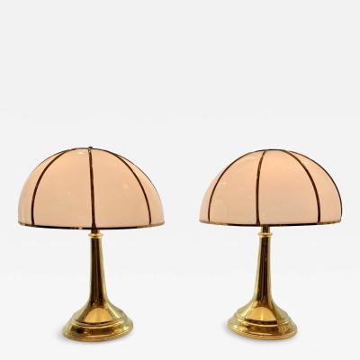 Gabriella Crespi Gabriella Crespi Fungo Table Lamps Double Signatures on Pair