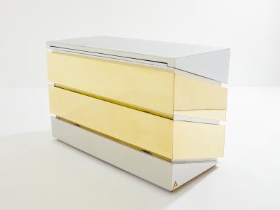 Gabriella Crespi Gabriella Crespi Mr Mme chrome brass chest of drawers 1972