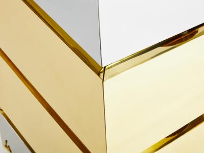 Gabriella Crespi Gabriella Crespi Mr Mme chrome brass chest of drawers 1972