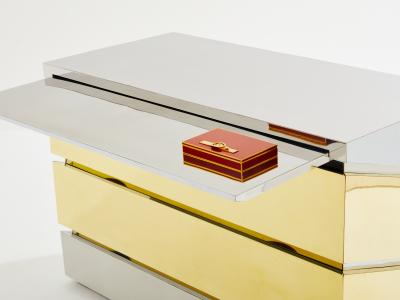 Gabriella Crespi Gabriella Crespi Mr Mme chrome brass chest of drawers 1972