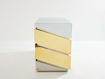 Gabriella Crespi Gabriella Crespi Mr Mme chrome brass chest of drawers 1972