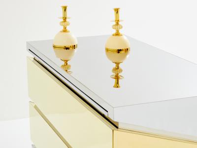 Gabriella Crespi Gabriella Crespi Mr Mme chrome brass chest of drawers 1972