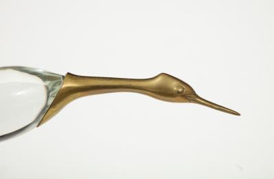 Gabriella Crespi Gabriella Crespi Style Glass Brass Egret