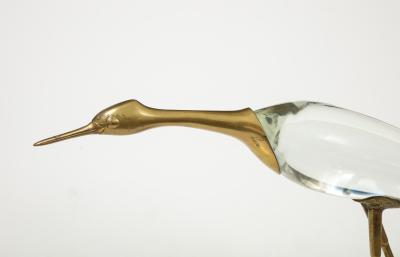 Gabriella Crespi Gabriella Crespi Style Glass Brass Egret