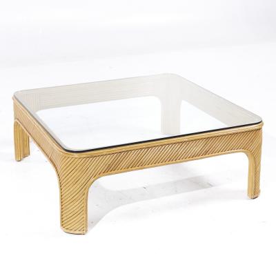 Gabriella Crespi Gabriella Crespi Style Pencil Reed Mid Century Coffee Table