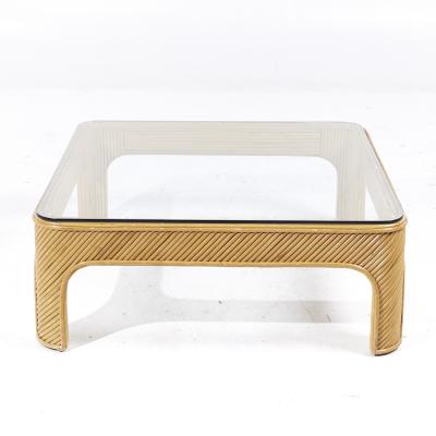 Gabriella Crespi Gabriella Crespi Style Pencil Reed Mid Century Coffee Table