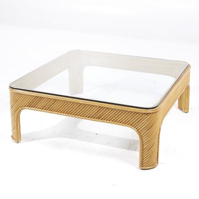 Gabriella Crespi Gabriella Crespi Style Pencil Reed Mid Century Coffee Table