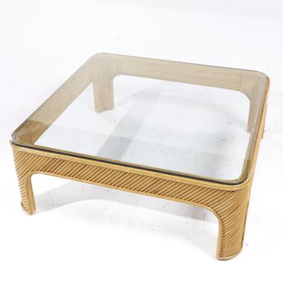 Gabriella Crespi Gabriella Crespi Style Pencil Reed Mid Century Coffee Table