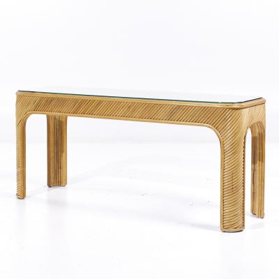 Gabriella Crespi Gabriella Crespi Style Pencil Reed Mid Century Console Table