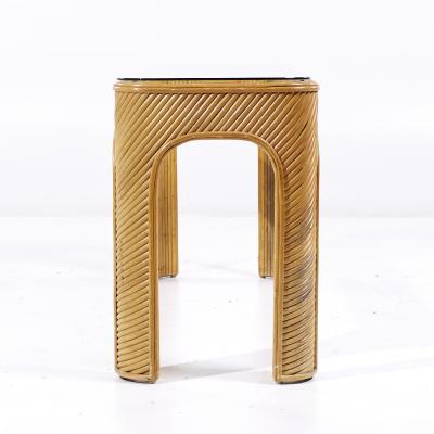 Gabriella Crespi Gabriella Crespi Style Pencil Reed Mid Century Console Table
