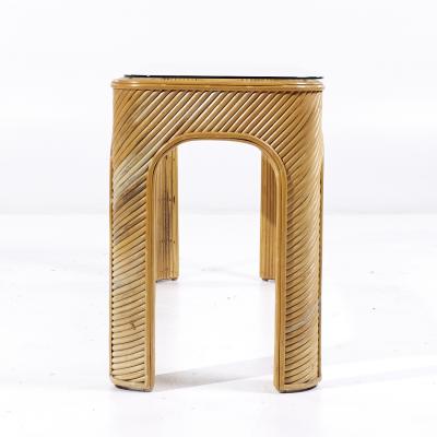 Gabriella Crespi Gabriella Crespi Style Pencil Reed Mid Century Console Table