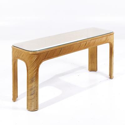 Gabriella Crespi Gabriella Crespi Style Pencil Reed Mid Century Console Table