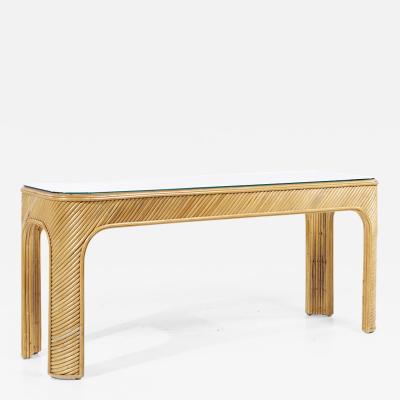 Gabriella Crespi Gabriella Crespi Style Pencil Reed Mid Century Console Table