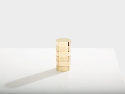 Gabriella Crespi Gabriella Crespi brushed and polished brass box signed 1970