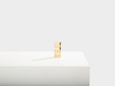 Gabriella Crespi Gabriella Crespi brushed and polished brass box signed 1970