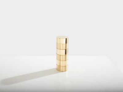 Gabriella Crespi Gabriella Crespi brushed and polished brass box signed 1970