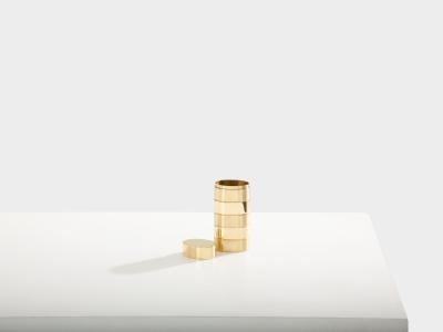 Gabriella Crespi Gabriella Crespi brushed and polished brass box signed 1970