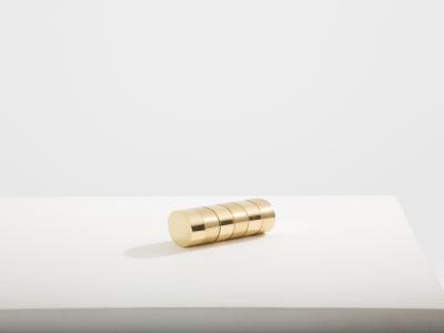 Gabriella Crespi Gabriella Crespi brushed and polished brass box signed 1970